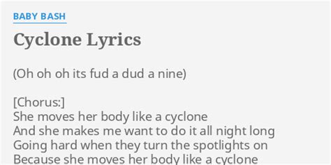 Cyclone (Lyrics) .